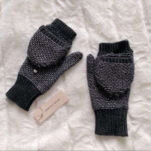 Rebecca Taylor Metallic Fingerless Gloves Mittens